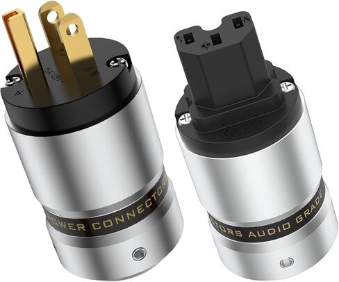 Tertullus HiFi Power Plug Gold-Plating Hi-End Audio Power Plug IEC C15, 10A 250V - 15A 125V for DIY Audiophile in Kuwait