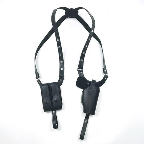 Nate Gun Holster Vertical Shoulder Holster with Double Magazine for Men Women Halloween Cosplay in Saudi Arabia