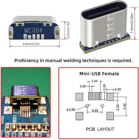 محول USB 5Pin USB إلى النوع C، توافق سهل، مثالي للمسافرين والطلاب، محول USB C سريع التثبيت in Kuwait