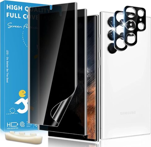 2 Pack for Samsung Galaxy S23 Ultra Privacy Screen Protector [Not Glass], 2 Pack Lens Protectors, Fingerprint Compatible, Anti Spy, Privacy Screen Protector for Galaxy S23 Ultra 5G in Saudi Arabia