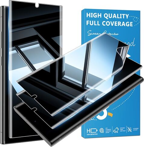 2 Pack for Samsung Galaxy S23 Ultra Privacy Screen Protector [Not Glass], 2 Pack Lens Protectors, Fingerprint Compatible, Anti Spy, Privacy Screen Protector for Galaxy S23 Ultra 5G in Saudi Arabia