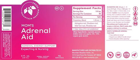 Mountain Meadow Herbs Mom's Adrenal Aid - 4oz - دعم الغدة الكظرية - إدارة صحة الغدة الكظرية يوميًا للتعب بسبب الإجهاد in Saudi Arabia