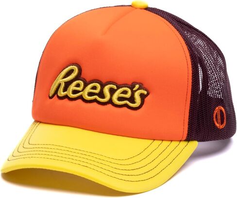 قبعة سائق شاحنة Odd Sox Reese - Classic Candy Mesh Snapback Cap للرجال والنساء - شعار زبدة الفول السوداني الشوكولاتة الحلوة in Saudi Arabia