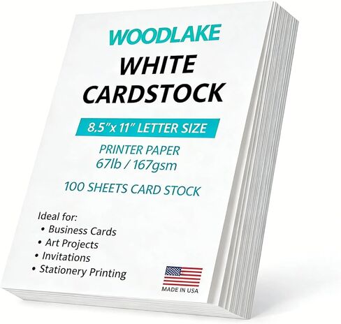 ورق بطاقات ملون من Woodlake، 67 رطل/167 جرامًا للمتر المربع، ورق أزرق ملون متعدد الأغراض، 8.5 بوصة × 11 بوصة، 100 ورقة كمبيوتر، أزرق، صنع في الولايات المتحدة الأمريكية in Kuwait