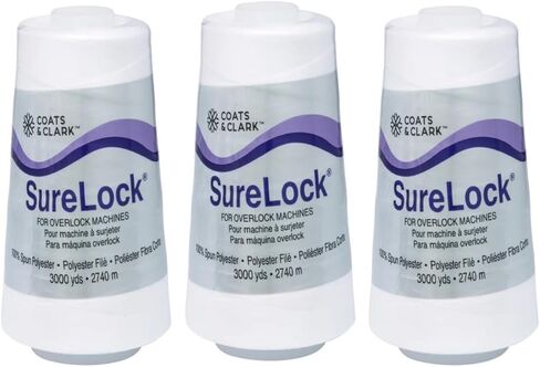 كوتس آند كلارك - خيوط سيرجينج SureLock - 3 عبوات (أبيض) in Saudi Arabia