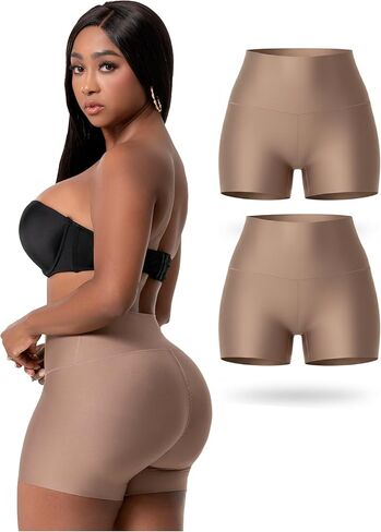 Snatched Body Butt Lifting High Waisted Tummy Control Biker Womens Seamless Shorts Seamless Compression Booty Boyshorts in Saudi Arabia
