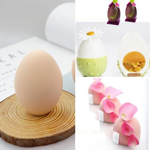 Easter 3D Egg Silicone Molds for Candle Mousse Cake Chocolate Candy Pastry Soap Muffin Dessert DIY Baking Tool (2) in Saudi Arabia