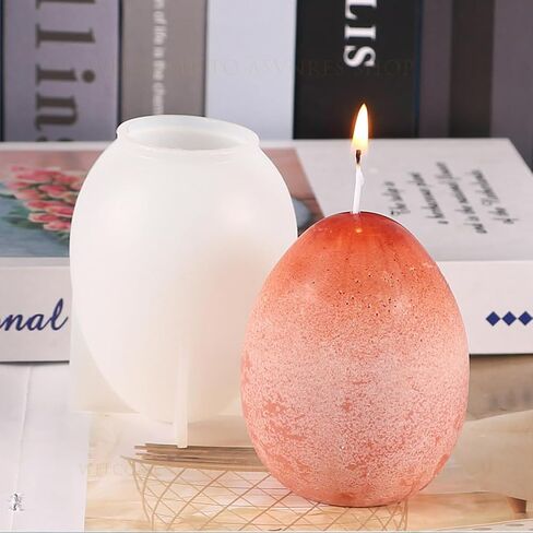 Easter 3D Egg Silicone Molds for Candle Mousse Cake Chocolate Candy Pastry Soap Muffin Dessert DIY Baking Tool (2) in Saudi Arabia