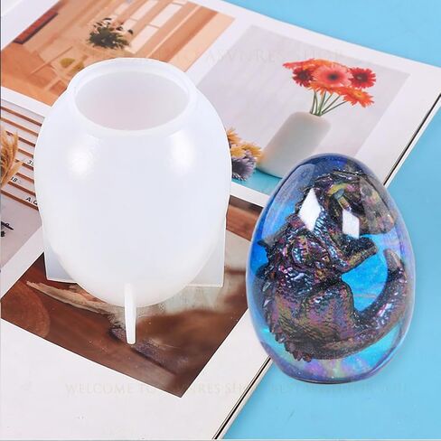 Easter 3D Egg Silicone Molds for Candle Mousse Cake Chocolate Candy Pastry Soap Muffin Dessert DIY Baking Tool (2) in Saudi Arabia
