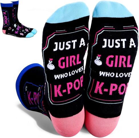جوارب Kpop، Kpop Merch للفتيات، عشاق K Pop، العشاق، جوارب K Pop الغناء للمطربين 7-9 سنوات من الفتيات، هدايا موسيقية للنساء، هدية عيد الحب للفتيات المراهقات، زينة عيد ميلاد عيد الميلاد الكورية K-pop in Kuwait