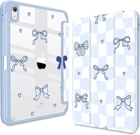 Teryeefi for iPad Air 11-Inch Case M3 (2025) / M2 (2024), iPad Air 4th/5th Generation, iPad Pro 11 in 4th/3rd/2nd/1st Generation - Clear Back Cover with Pencil Holder Auto Wake/Sleep (Cute Bows) in Saudi Arabia