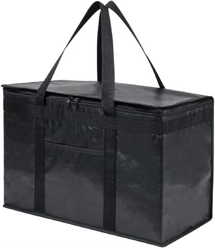 حقيبة تبريد معزولة وسخان الطعام من NZ Home (حجم كبير جدًا، عبوتان) لتوصيل الطعام وتسوق البقالة مع سحاب علوي، أخضر in Kuwait