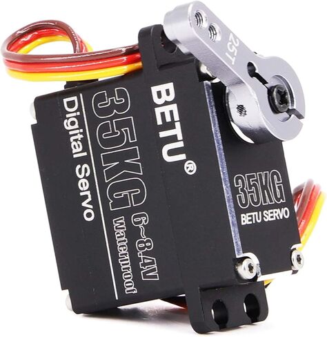 55Kg Coreless Servo Motor HV 8.4V, High Torque RC Digital Servo，Full Waterproof Servo, Stainless Steel Gear Servo with 25T Servo Horn（180°） in Saudi Arabia