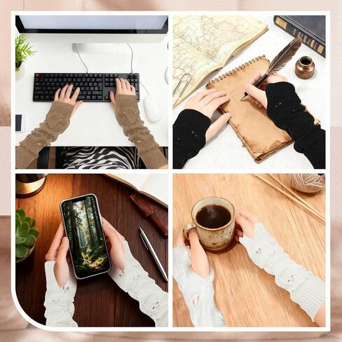 3 أزواج من قفازات تدفئة الذراع، قفازات الجرونج الخيالية بدون أصابع، قفاز كروشيه على شكل قلب، إكسسوارات Y2K للنساء والفتيات in Kuwait
