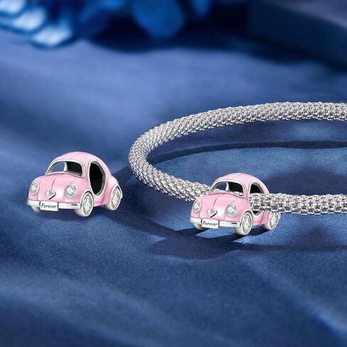1Pc Silver Plated Fashionable Pink Travel Series for Women Bracelets Bangles DIY Jewelry Making And Daily Outfit Matching Jewelry Decoration for Women Bracelets Bangles DIY Jewelry Making in Saudi Arabia