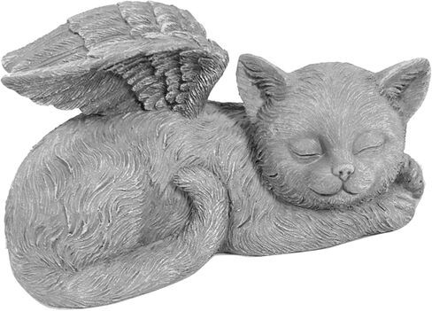 Pet Memorial Statue, Angel Pet Memorial Grave Marker Tribute Statue Sleeping Pet Angel Garden Sculpture for Pet Memorial Gravestone Ornament (Angel Dog) in Saudi Arabia