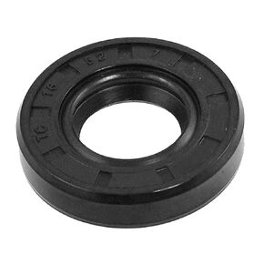 Uxcell متري الروتاري رمح النفط الختم 16x32x7mm TC مزدوج الشفاه المطاط، أسود