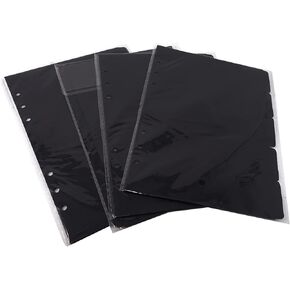 Honbay 4 Sets of A5 6-Holes Kraft Paper Index Page Tab Cards for A5 6 Ring Binders (Brown)