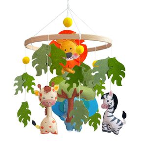 Jungle Animals Baby Mobile, Safari Nursery Room Decor, Nursery Baby Crib Mobile, Wild Animals Decoration, Wild Animals Mobile (Jungle Animals Baby Mobile)