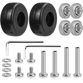 Luggage Wheels Replacement Set of 2 Suitcase Replacement Wheels Wear Resistant Rubber Repair Wheels for Luggage (50mm x 18mm)