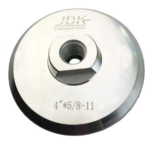 4 Inch Aluminium Backing JDK061004R Hook and Loop Pad with 5/8''-11 Arbor