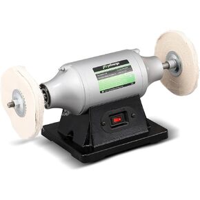Bench Buffer Polisher, 6 Inch Buffing & Polishing Machine With Two Cloth Wheels, 370W High-powered Buffing Machine For Metal, Jewelry, Knives, Wood, Jade and Plastic