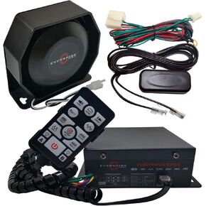 100W Police Siren and Speaker with Volume Adjustable Wired PA System for Car Plug-to-Work Wirings 20+ Tones for Police Firefighting Engineer Vehicles DC10.5~32V(WRC-02)