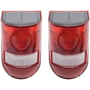 مستشعر حركة الصوت والضوء بالطاقة الشمسية 110 ديسيبل تنبيه صوت صفارة الإنذار و6 مصابيح LED فلاش تحذير ستروب نظام إنذار أمان لفيلا المزرعة in Kuwait