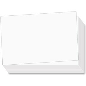 5.5 x 8.5 Blank White Card Stock, 50 Pcs - Thick Paper - 80lb Flat Card Stock Printer Paper for Crafting Your DIY Invitations, Note, Greeting, Table Cards - Writing, Stamping, Drawing, Painting