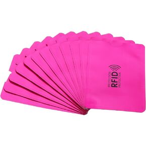 PATIKIL RFID Blocking Sleeves, 12 Pcs Aluminum Identity Theft Prevention Credit Cards Secure Protector Holders Sleeves for NFC Purse, Black