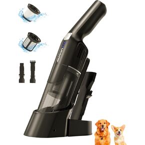 مكنسة أسبيرون المحمولة اللاسلكية، مكنسة سيارة قوية بقوة 15 كيلو باسكال، قابلة لإعادة الشحن، قاعدة شحن، مقبض مريح، أداة شق 2 في 1، مكنسة كهربائية محمولة سعة 1.8 رطل مع سرعتين للسيارة والمنزل in Kuwait