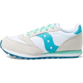 Saucony Originals Jazz Original (Little Kid/Big Kid) White/Blue/Green 4.5 Big Kid M