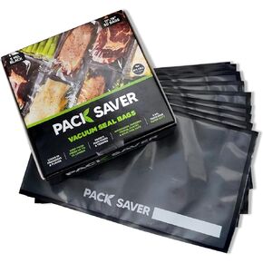 Vacuum Seal Bags 50 Commercial Grade PreCut Bags for Ultimate Food Preservation, Food Vac Bags for Storage, Meal Prep or Sous Vide, Black and Clear (15" x 20")