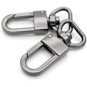 CRAFTMEMORE 4pcs Swivel Snap Hook Push Gate Lobster Clasps Quality Clips Bag Charm for Replacement Craft Lanyard Purse Making SC49 (13 mm, Silver)