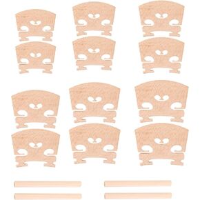 16pcs Fine Grade Maple Violin Bridge 1/16-4/4 Size Violin Parts Accessories Including 4 Sound-post