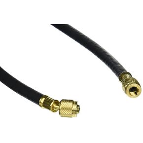 Yellow Jacket 15036 Plus II 1/4" Heavy Duty HCA Straight x Angle Charging Hose, 36", Black
