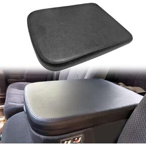 NLQR Armrest Center Console Lid Synthetic Leather Cover Black Compatible with Dodge Ram 1500 2500 2002 2003 2004 2005 2006 2007 2008