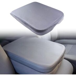 NLQR Armrest Center Console Lid Synthetic Leather Cover Black Compatible with Dodge Ram 1500 2500 2002 2003 2004 2005 2006 2007 2008