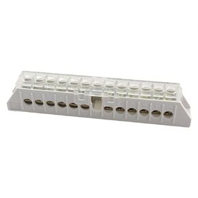 Terminal Blocks Ground Circuit 220V Dual Row Bus Bar Wire Amp Mount Screw Terminal Block