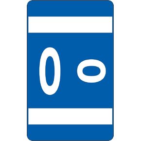 Smead AlphaZ ACCS Color-Coded Alphabetic Label, O, Dark Blue, 100 Labels per Pack (67185)