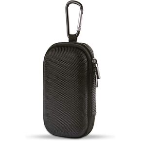 Portable Hard EVA Case, Hootek Protective Hard Shell Travel Carrying Case Bag with Dual Zipper and Metal Carabiner for MP3 Players, USB Cable, Earphones, Memory Cards, U Disk, Lens Filter, Keys, Coins