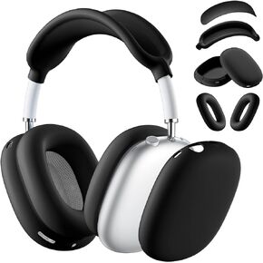 Lerobo غطاء ناعم لسماعات AirPods Max، أغطية أكواب الأذن Airpods Max / غطاء وسادة الأذن / غطاء عصابة الرأس / وسادة عصابة الرأس Max، ملحقات حامي الجلد من السيليكون لـ Apple AirPods Max (الخزامى)
