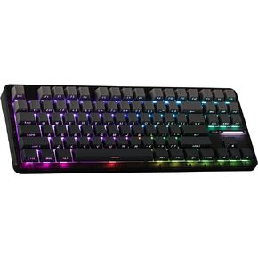 EPOMAKER x Aula F87 Pro Wireless Gasket Mechanical Keyboard, 87 Keys Compact TKL 3 Modes(Bluetooth/2.4ghz Wireless/Tpye-C) Gaming Keyboard, Hot Swappable, Full RGB (Black Grey, Graywood V4 Switch)