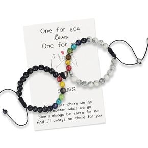 Matching Braclets Set for Couples/Friendship,His and Her Matching Couple Bracelets,Long Distance Relationship Gifts for Bf and Gf,Graduation Anniversary Valentine's Day Daily Gifts for Women Men
