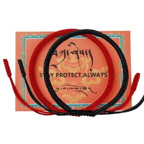 Authentic blessed Tibetan monks handmade Dorje Knot protection bracelet for men and women with a talisman.Red bracelet-matching bracelets-couples bracelets-friendship bracele-gift for men