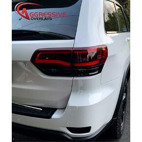 Compatible with 2014-2021 Jeep Grand Cherokee Tinted Taillight Film Third Brake Tail Light Overlay Covers (DARK SMOKED)