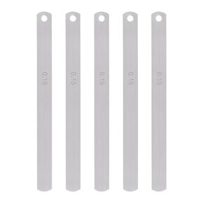 5pcs Mn Steel Feeler Gauge 0.15mm Thickness 150mm Length Metric Filler Thickness Gage Gap Measuring Tool Single Blade