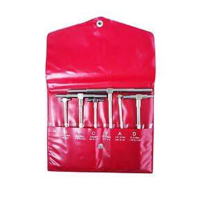 TEXALAN(R) 6 Pc Precision Telescoping Gage Set 5/16'' - 6'' Range T-Bore Hole Gauges w/Pouch