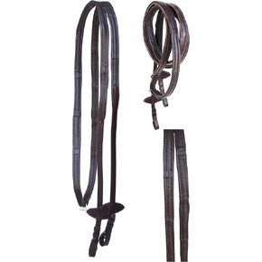 CHALLENGER Horse English 54" Padded Brown Soft Leather Comfort Reins Schooling 805LR24BR