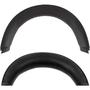 Geekria Protein Leather Headband Pad Compatible with Microsoft Xbox Wireless, Headphones Replacement Band, Headset Head Cushion Cover Repair Part (Black)
